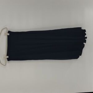 Z & L maxi skirt asymmetrical size x small to small solid black elastic waist
